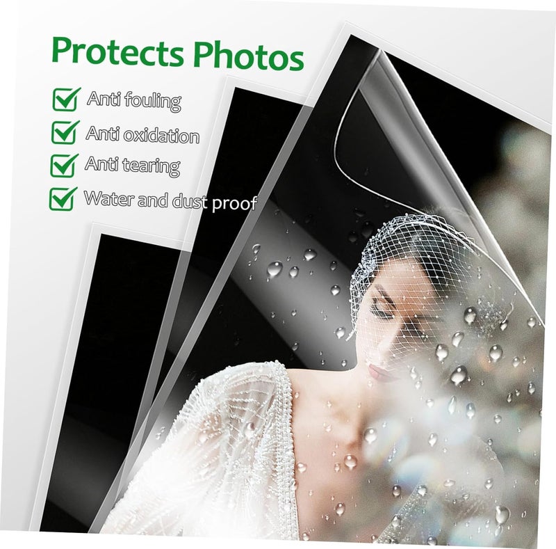 50Sheets Self Sealing Photo Laminating Sheets Smooth Flat Water Material for Photos Easy to Use Required - Image 4