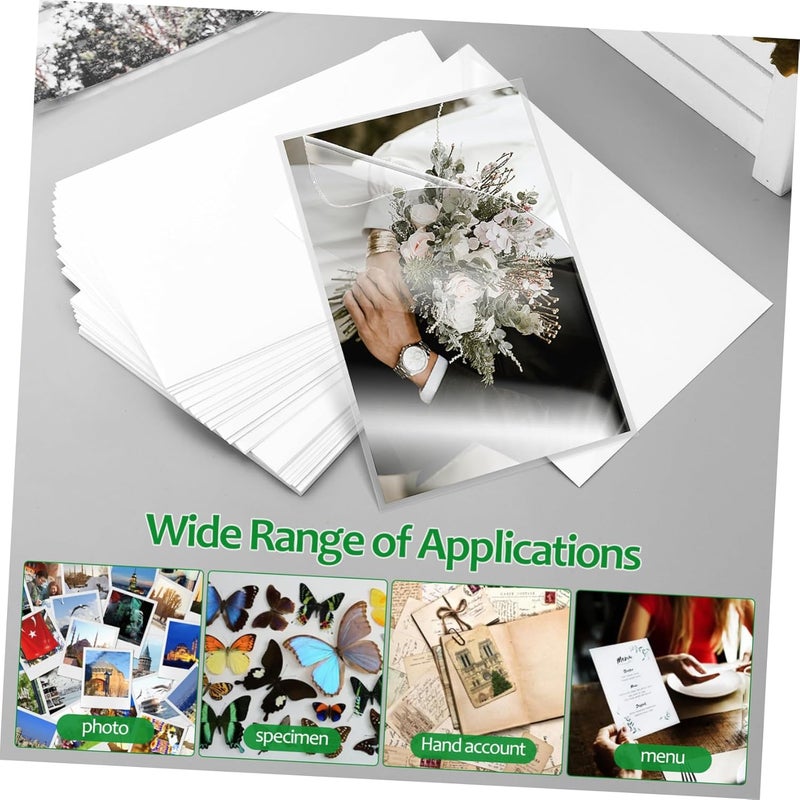 50Sheets Self Sealing Photo Laminating Sheets Smooth Flat Water Material for Photos Easy to Use Required - Image 5