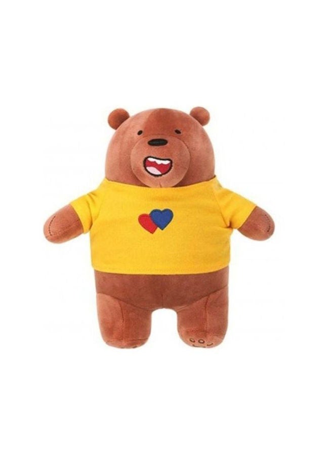 إسكدنيا We Bare Bear Soft Brown Stuff Plush Toy Doll 25cm - Image 2