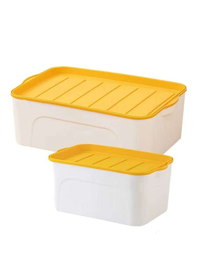 Alissa Home Storage Box Clothes Cosmetic Office Supplies Organiser Plastic Storage Bins under bed Storage Box with Lids 2-Pack Stackable Durable Organization Container for Home or Office Organization Box - Image 1