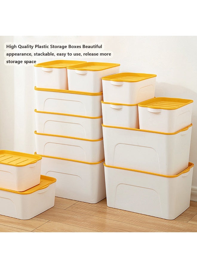Alissa Home Storage Box Clothes Cosmetic Office Supplies Organiser Plastic Storage Bins under bed Storage Box with Lids 2-Pack Stackable Durable Organization Container for Home or Office Organization Box - Image 3