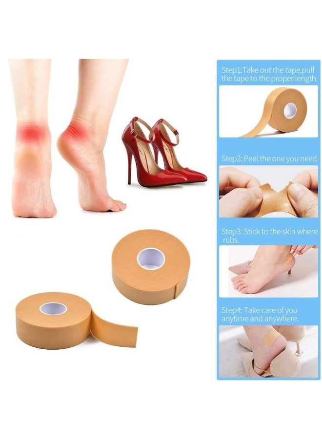 شريط حماية أصابع القدم ومنع ظهور البثور – لاصق موليسكين سيليكون مقاوم للماء، ملصقات عناية بالقدم مضادة للاحتكاك للكعب والأصابع والأحذية - Image 5
