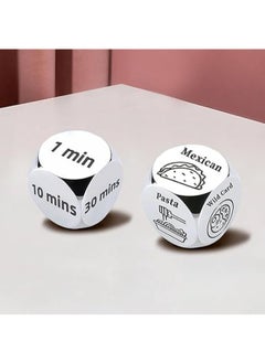 MAOGEDA Funny Date Night Dice Set Anniversary Wedding Gifts for Him Her Valentines Engagement Bride Shower Gifts for Boyfriend Girlfriend Dinner Movie Decider Dice for Couple Foodie Steel Dice Ideas  - Image 1