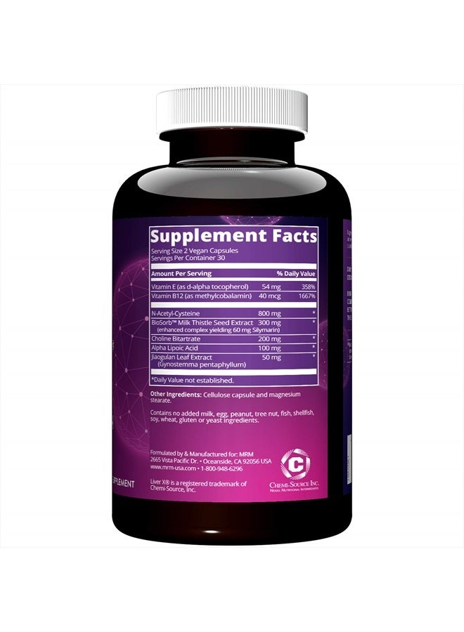 MRM Nutrition Liver X®| Detoxification | Daily Liver Support | Antioxidants | BIOSORB™ Milk Thistle Complex with 5X Absorption | 30 Servings - Image 3