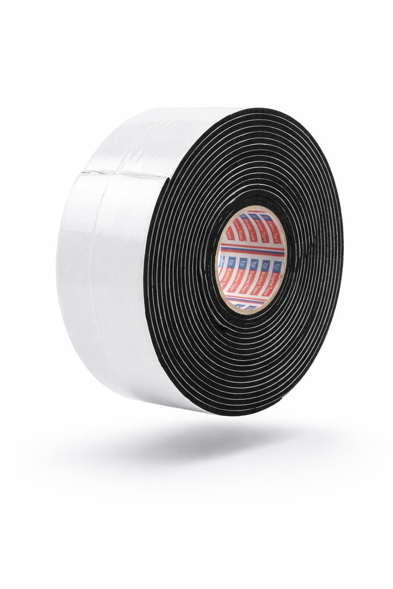 Bapna Nitrile Neoprene Foam Insulation Tape Self-Adhesive Cushioning Weather Seal Strip Noise Dampening Gap Filler Door Window HVAC Refrigeration Automotive Black 100 mm x 6 mm x 10 m - Image 1