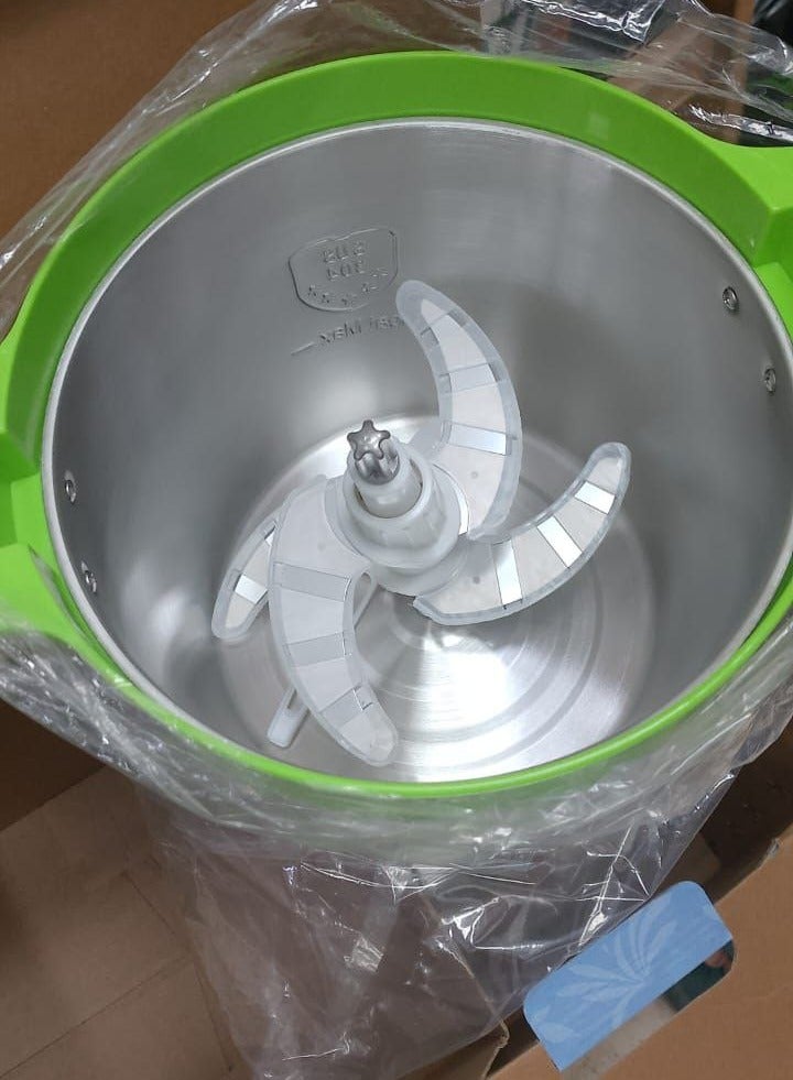 Golden 3 in 1 Stainless Steel Chopper, Cutter and Mincer 8 Litre 1500 Watt 2 Speeds Egyptian Kuwaiti Made by Golden Excellent Quality with 4 Shockproof Stainless Steel Blades that can Crush Ice Easily Unbreakable Made of Stainless Steel and Multi-Function - Image 2