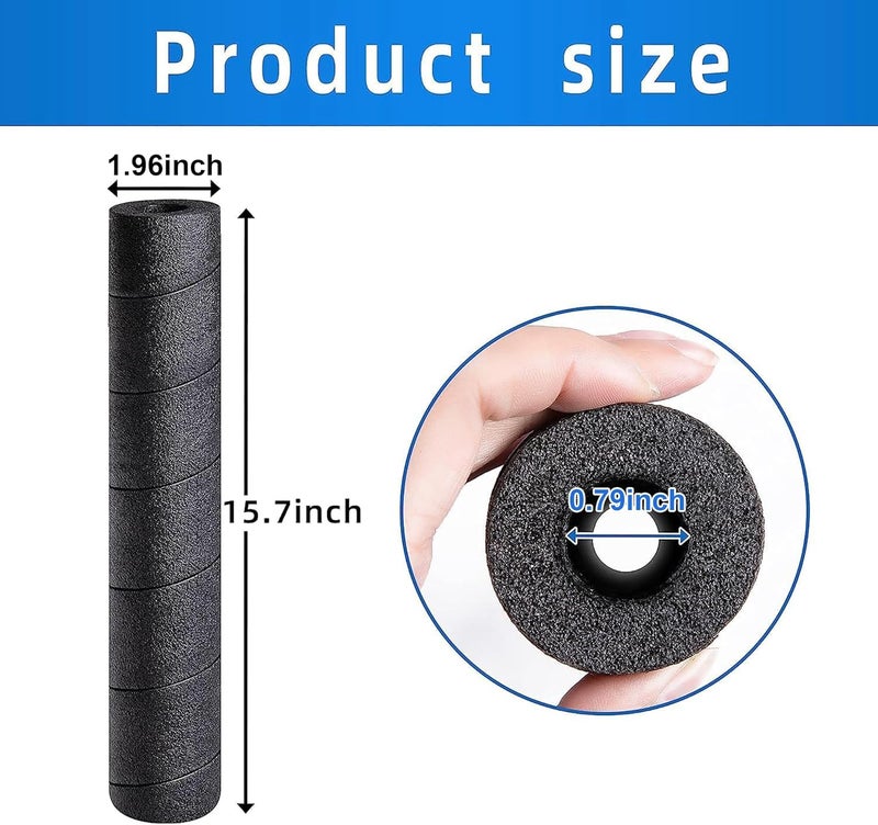 LFUTARI 4 Pack Pipe Insulation Foam Tube, 15.7 Inches Black Pool Noodles Foam, Multi-Purpose Snake Pipe Wrap Protection for Outdoor Indoor Swimming Pool Handle and Winter Water Pipes - Image 2