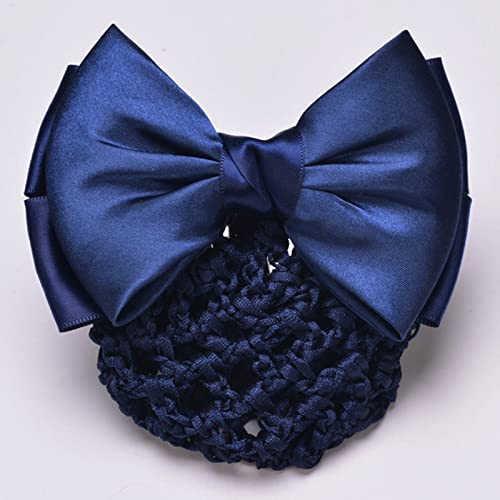 IRIIRIO 4 Pieces Women Hair Clips with Snood Bowknot Hair Snood with Clips Bow Barrette Hair Clip Bun Cover Set - Image 5