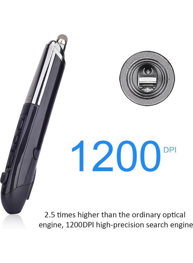 NIBEMINENT Wireless Optical Touch Pen Mouse Grey/Silver  - Image 3