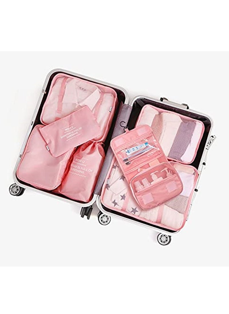 Generic - 7Pcs Set Travel Luggage Organizer Packing Cubes Set Storage Bag Waterproof Laundry Bag Traveling Accessories - Image 1