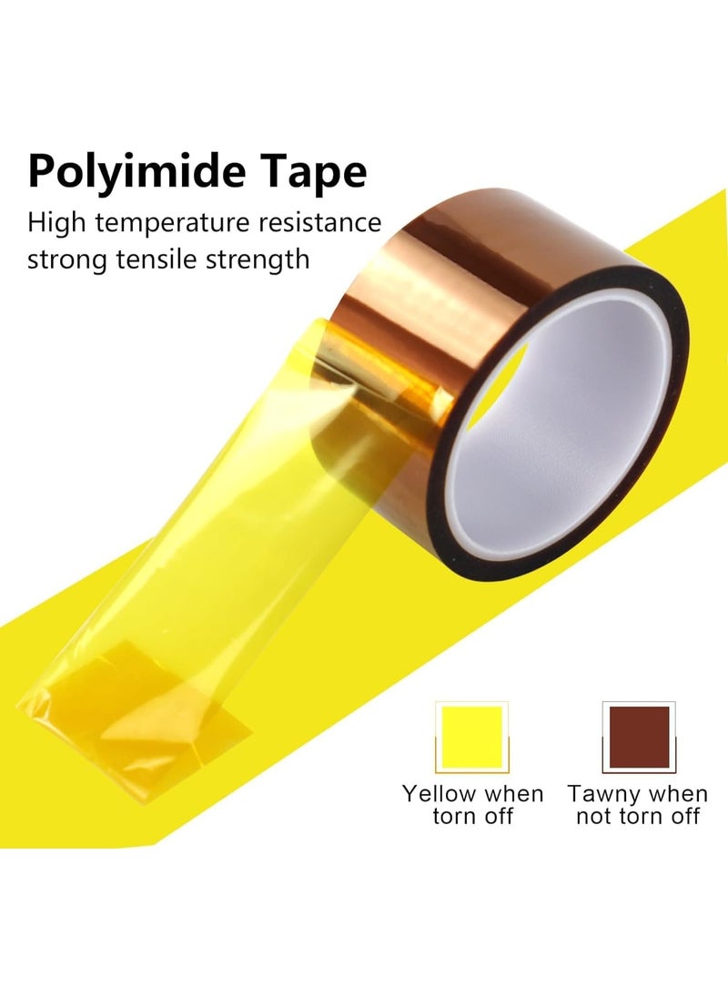 Rubik High Temperature Tape Width 40mm x Length 33m, Heat Resistant Tape No Residue for Sublimation Electronics Soldering Circuit Board, Adhesive Heat Transfer Tape (2 Rolls)  - Image 3