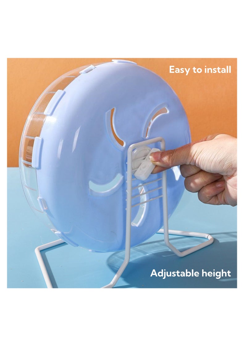 NOVOLAN NOVOLAN Hamster Exercise Wheel, 21.5 cm Silent Running Wheel for Small Pets, Durable Plastic Non-Slip Structure with Stability Base & Anti-Chewing Feature, Ideal Running Toy for Healthy Activity & Fun  - Image 3