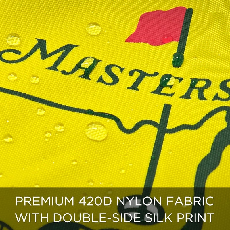 COGOLFING Golf Flag with Grommets, Double-Side Printed Augusta National Flag, 420D Nylon Golf Pin Flags, Putting Green Flags for Golf Course Driving Range Collection, 14" H x 20" L, Yellow - Image 2