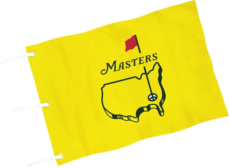 COGOLFING Golf Flag with Grommets, Double-Side Printed Augusta National Flag, 420D Nylon Golf Pin Flags, Putting Green Flags for Golf Course Driving Range Collection, 14" H x 20" L, Yellow - Image 1