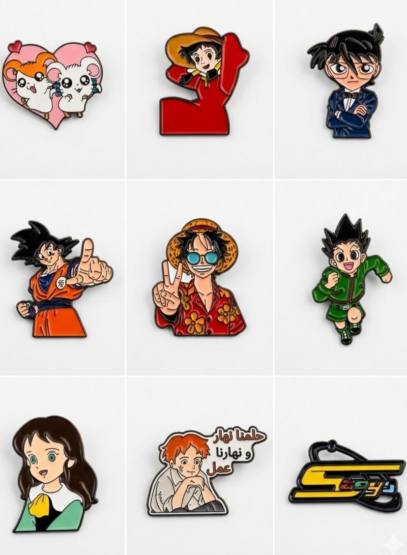 40+ assorted stickers for the good old days: Hunter x Hunter, Sally, Spacetoon, Dragon Ball Z, Luffy, and many more. The cartoon-themed designs are suitable for all types of mobile phones. - Image 2