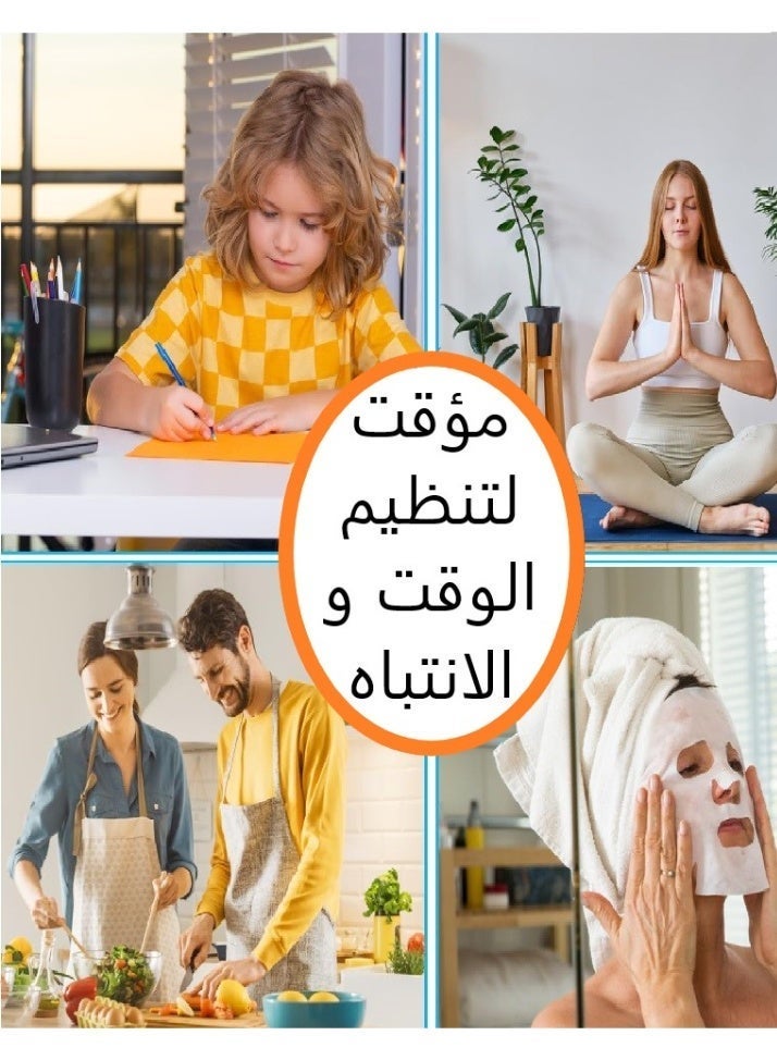 مؤقت مطبخ رقمي مغناطيسي احترافي - تايمر طبخ ودراسة بشاشة LED كبيرة ومنبه ذكي - مثالي للرياضة، الفصول الدراسية، وتنظيم الوقت بدقة - Image 3