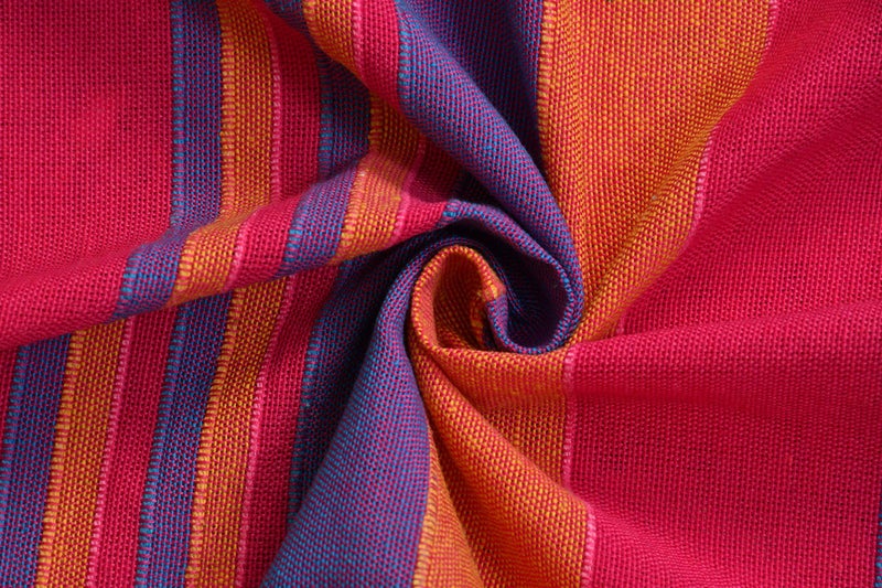 RANGBHAR Handloom Cotton Single Bedsheet Without Pillow Covers, Woven Striped Bedcover, 60 X 90 Inch, Pink,210 TC - Image 3