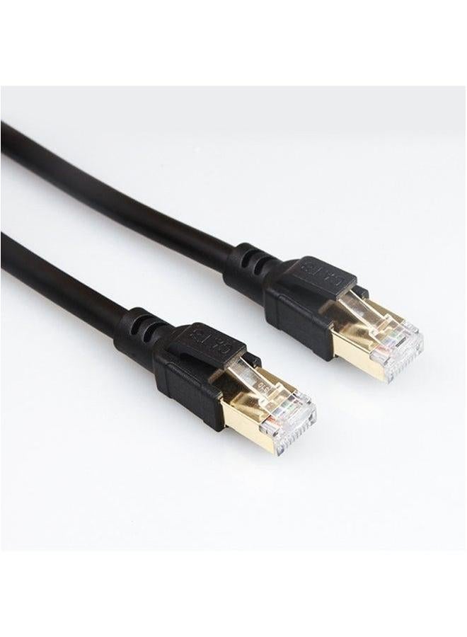 Network Cable Eight Types Of Seven 10 Trillion Pure Copper Shielded Computer RJ45 Jumper Foreign Trade-Color:Black (oxygen-free Core)-Line Length:10 M  - Image 1