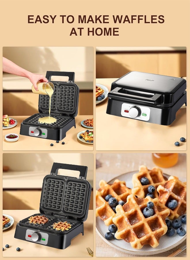 آر إيه أف 2-شريحة صانع الهراء البلجيكي ، 5 مستويات براوننج ، لوحات تفلون غير لاصقة ، مقبض بارد اللمس وأضواء المؤشر ، كبيرة لوجبات الإفطار العائلية ، 1200 واط ر. 517 - Image 5