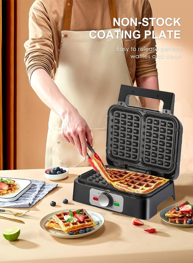 آر إيه أف 2-شريحة صانع الهراء البلجيكي ، 5 مستويات براوننج ، لوحات تفلون غير لاصقة ، مقبض بارد اللمس وأضواء المؤشر ، كبيرة لوجبات الإفطار العائلية ، 1200 واط ر. 517 - Image 4