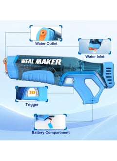 LIXES 2 Pack Fast Automatic Suction Electric Water Guns, High Power Automatic Squirt Water Gun for Kids  - Image 5