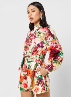 GUESS Floral Printed Mini Dress  - Image 3
