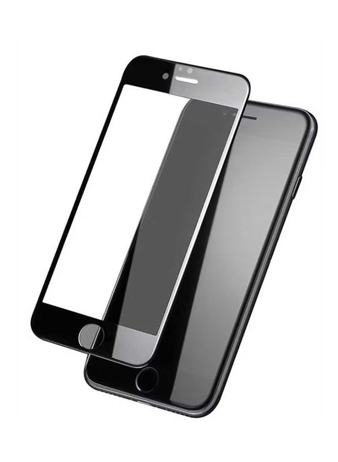 ديفيا واقي شاشة كامل من الزجاج المقوى ثلاثي الأبعاد بدون درزات لهاتف Apple iPhone 7 / مضاد لبصمات الأصابع / مضاد للخدش / شفاف للغاية / تصميم مضاد للانعكاس - أسود - Image 1