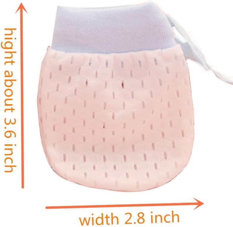 Adeimoo Cute Boys Girls Cotton No Scratch Gloves Drawstring Adjustable Mittens for Baby Infants - Image 3