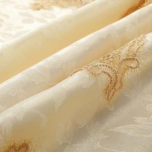 Fhberni Small Lace Macrame Tablecloth Embroidered Jacquard Vintage Coffee Table Cover for Holiday Festival Party Home Decorations (20"x 43", Grey) - Image 4