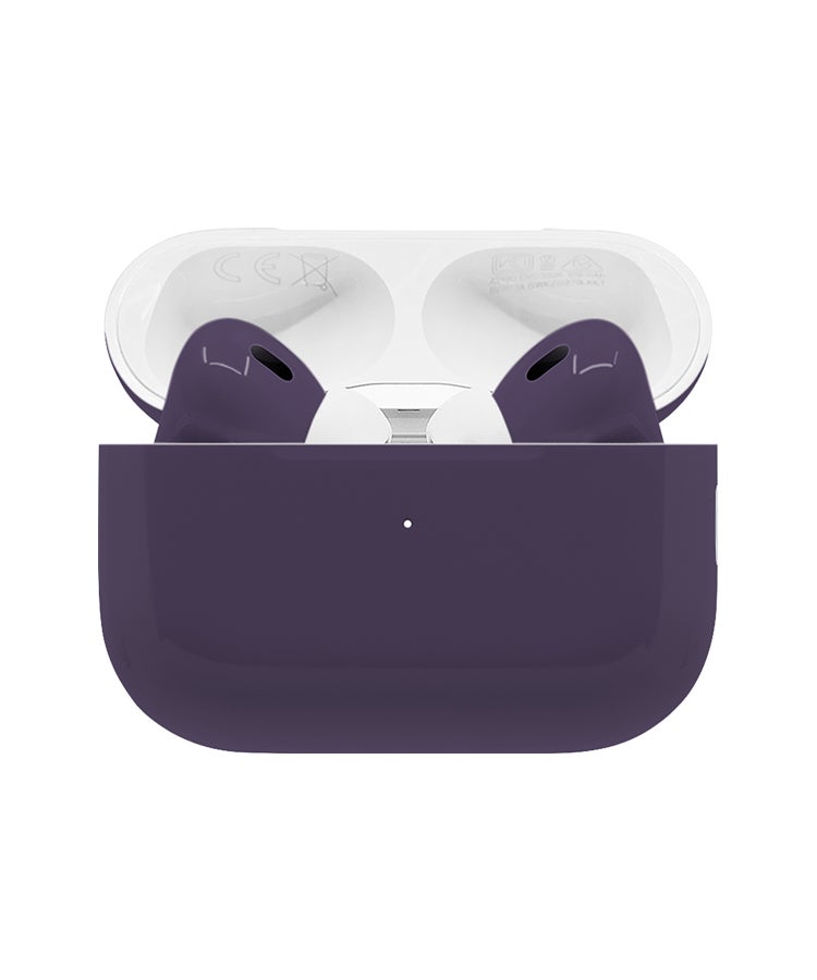 CAVIAR Customized AirPods Pro 3 Case with Automotive-Grade Paint Scratch-Resistant, Shockproof, Durable, Stylish Protective Cover, Personalized Design, Perfect Fit for Airpods Pro 3 Glossy Deep Purple - Image 1