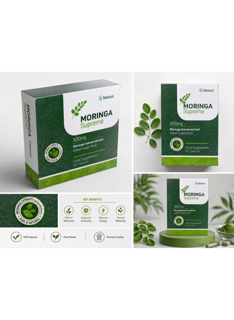 vitazen Biosol Moringa Supreme 500 mg Capsules 60's | Moringa Leaf Extract | Dietary Food Supplement - Image 3