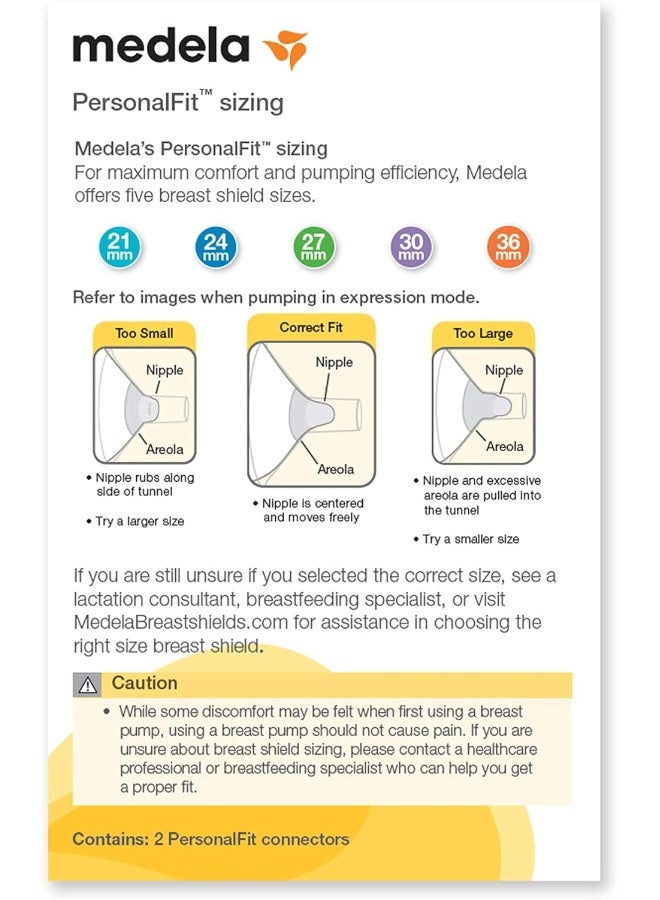 Medela PersonalFit Breastshield (2), Size: Standard or Medium (24mm), in Retail Packaging (Factory Sealed) - Image 3