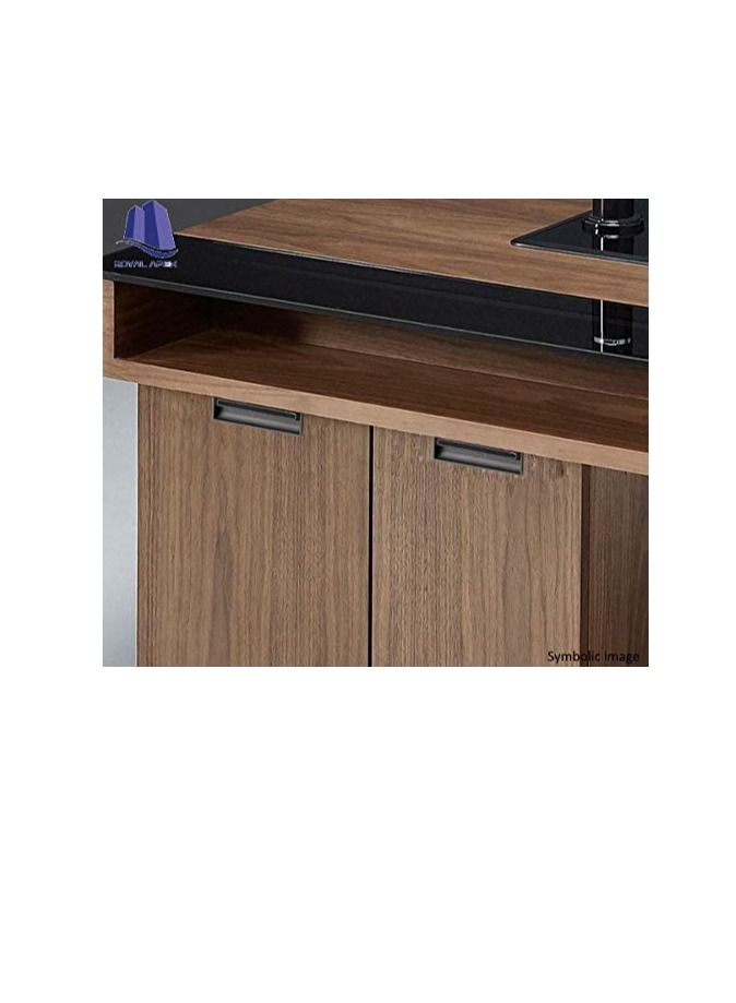Drawer Pull Square Stainless Steel Flush Recessed Handle Furniture Black Bottom Box Cabinet Kitchen Concealed Handle 86mmX39mm Pack of 4 - Image 2
