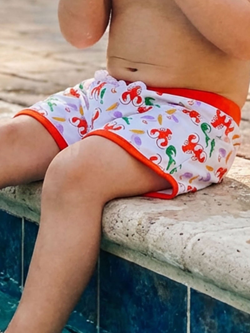 Toddler Baby Boy Swim Trunks Shark/Tree/Lobster Print Elastic Waist Swimming Shorts for Pool Beach - Image 3