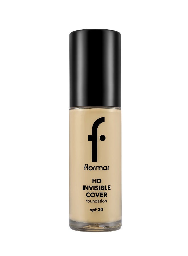 flormar HD Invisible Cover Foundation – 60 Ivory – Lightweight Foundation, Natural Luminous Finish, Medium Coverage Look, SPF 30 Ivory - Image 1