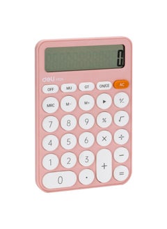 Deli DELI EM124 Desktop Calculator | 12 Digits | Solar & AAA Battery Dual Power | Assorted Colors (Pink/Blue/Green) | Ideal for Office, School & Home Use  - Image 2