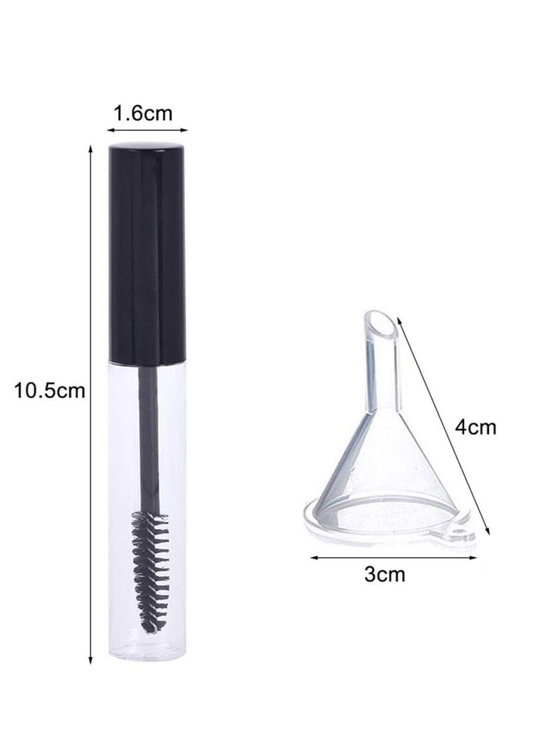 SYOSI - Empty Mascara Tube,  10ml Empty Mascara Tube with Eyelash Wand, Wand Eyelash Cream Container Bottle with Funnels Transfer Pipettes for Castor Oil, Ideal Kit for DIY Cosmetics, 2 Pcs - Image 1