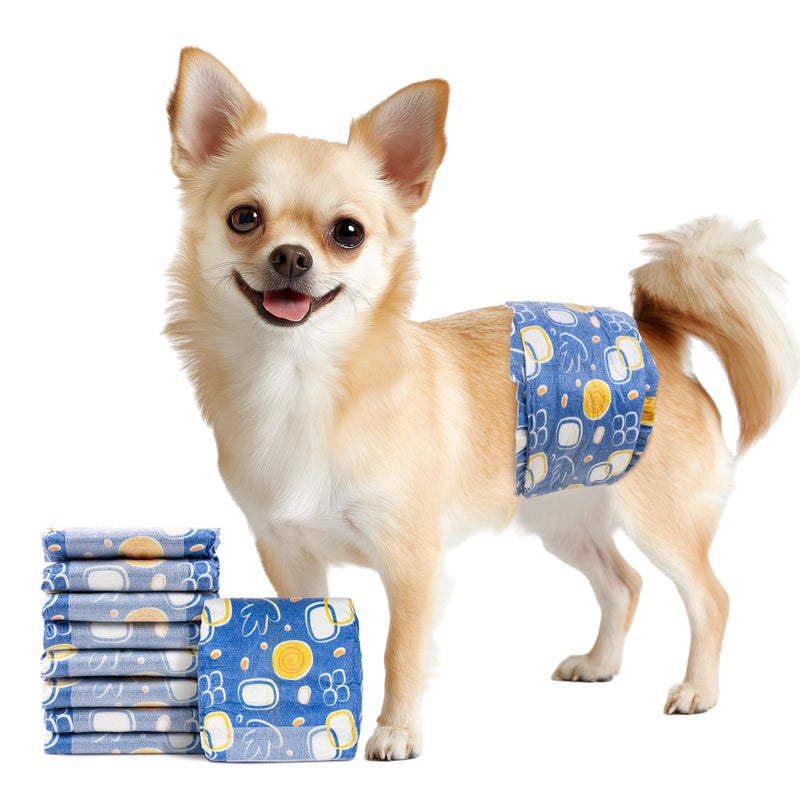 MICOOYO Male Dog Diapers, Disposable Male Dog Wraps with Wetness Indicator, Super Absorbent | Leak Proof Doggie Diapers for Incontinence, Marking, Puppy Training, XS, 6-13-inch Waist, 20 Counts - Image 1