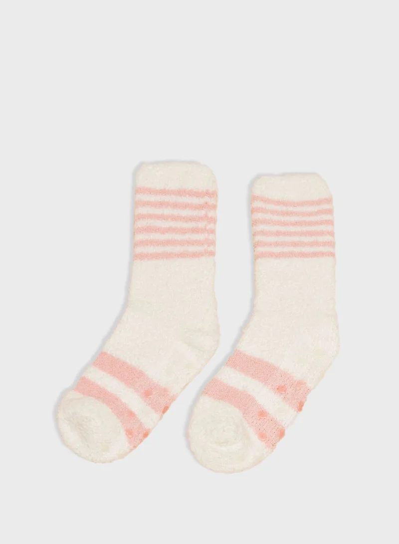 ومن سيكريت Embroidered High Knee Length Socks