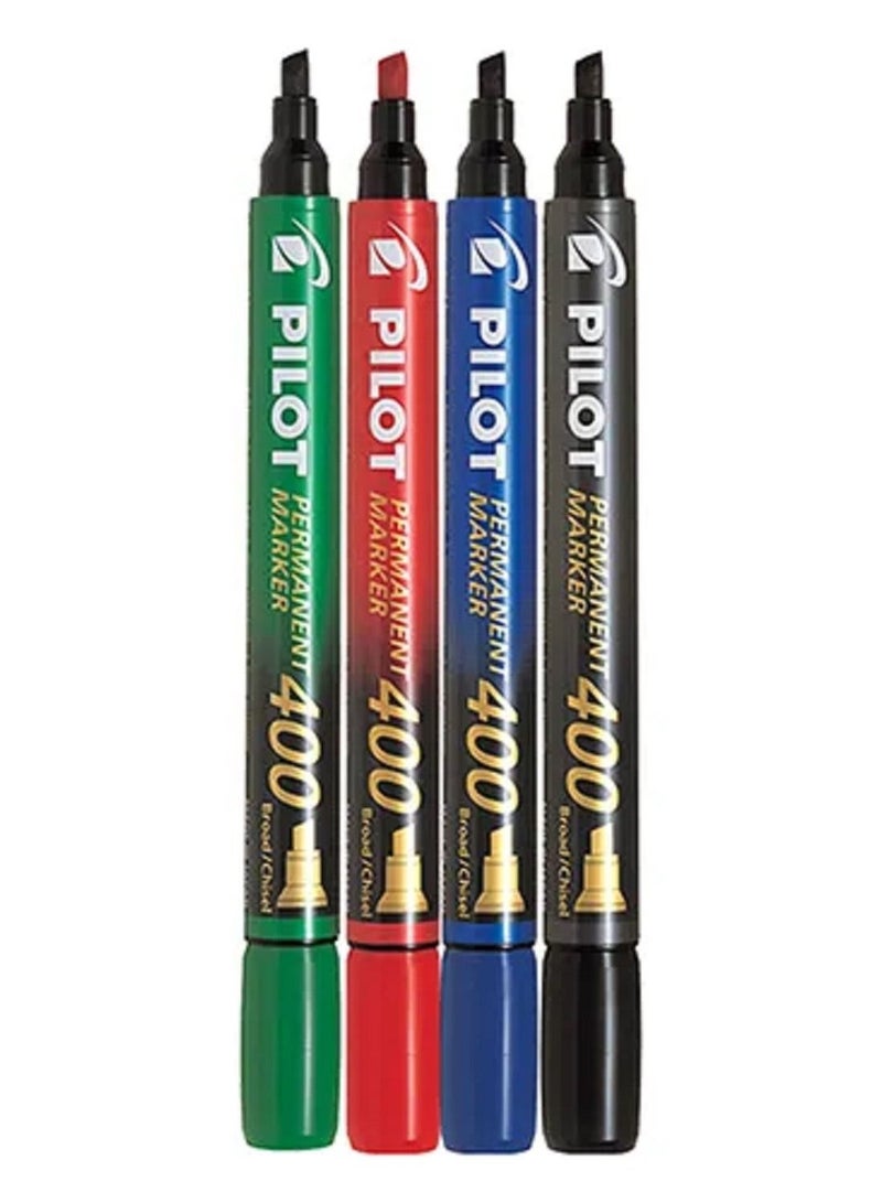 PILOT علامة دائمة بيلوت 4 قطع برأس مائل - Image 1