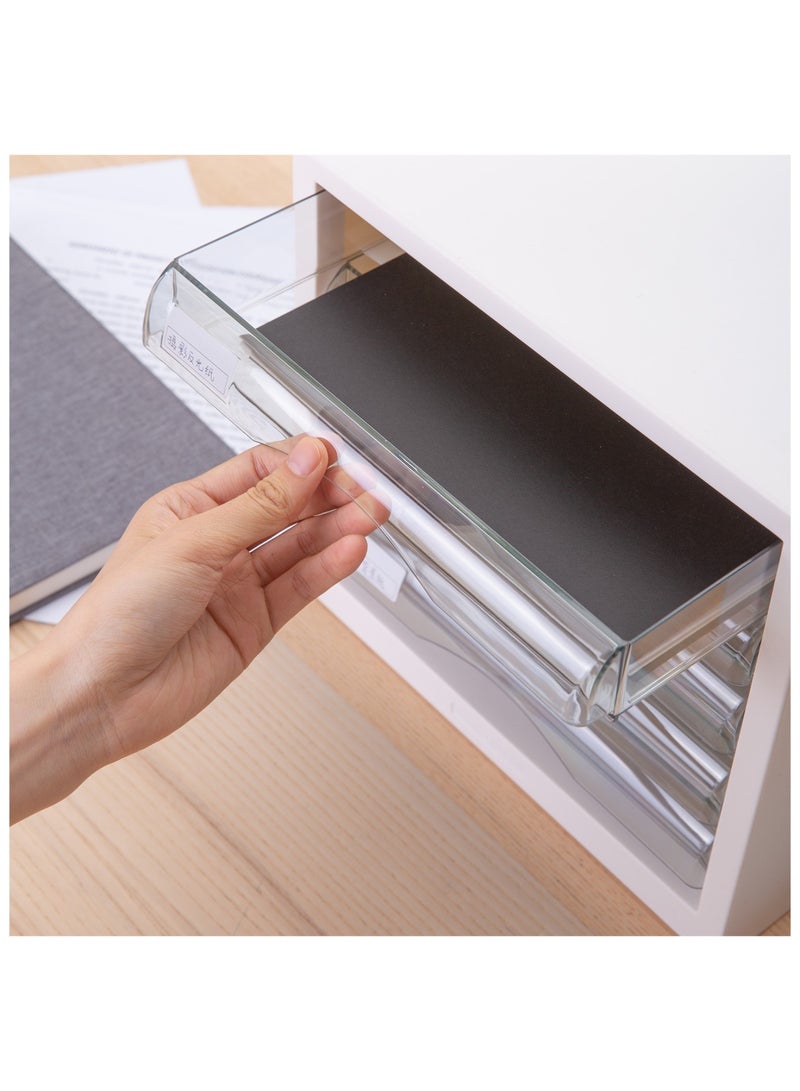 Deli 5-Drawer Desktop File Cabinet White - Image 2