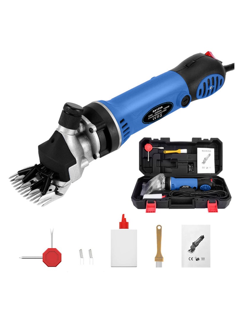 ZLH HITY Sheep Shears 1200W, Professional Electric Sheep Clippers, Farm Livestock Grooming Kit, 6 Speed Heavy Duty Electric Shears for Thick Coat Animals - Image 1