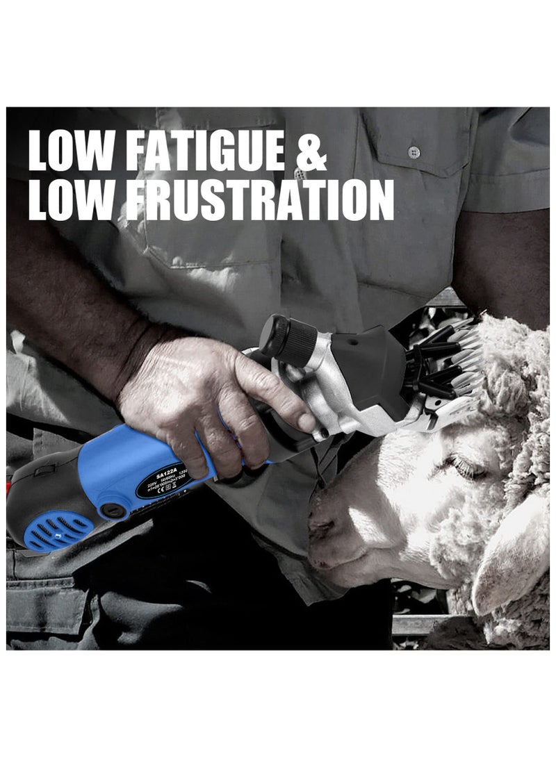 ZLH HITY Sheep Shears 1200W, Professional Electric Sheep Clippers, Farm Livestock Grooming Kit, 6 Speed Heavy Duty Electric Shears for Thick Coat Animals - Image 3