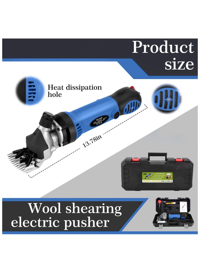 ZLH HITY Sheep Shears 1200W, Professional Electric Sheep Clippers, Farm Livestock Grooming Kit, 6 Speed Heavy Duty Electric Shears for Thick Coat Animals - Image 4