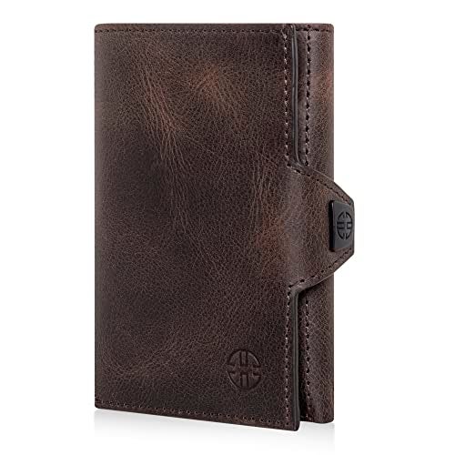 TRUSADOR Toscana Trifold Leather Wallet For Men and Women Card Holder with RFID Protection (With Coin Pocket, Brown) - Image 1