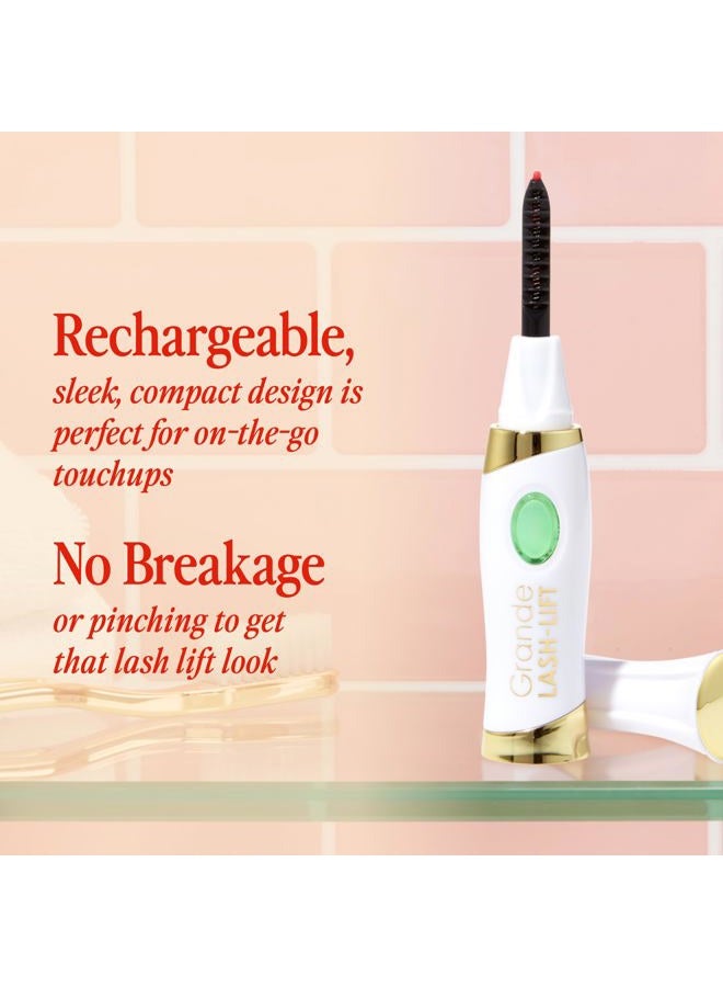 Grande Cosmetics LASH-LIFT Heated Lash Curler, Rechargeable and Travel Friendly, 2 Heat Settings, White - Image 2