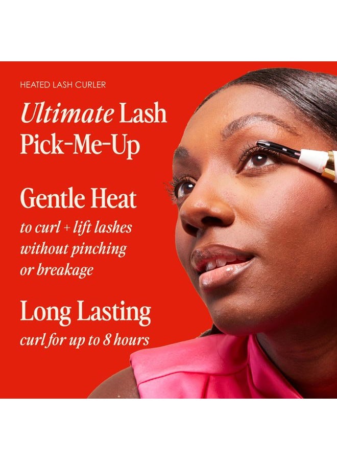 Grande Cosmetics LASH-LIFT Heated Lash Curler, Rechargeable and Travel Friendly, 2 Heat Settings, White - Image 1