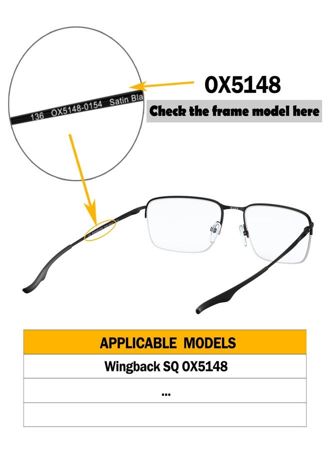LenzProse 6 Pairs Nose Pad Replacement for Oakley Wingback SQ OX5148 Eyeglasses Frame, Silicone Soft Clear Nose Cushion - Image 3