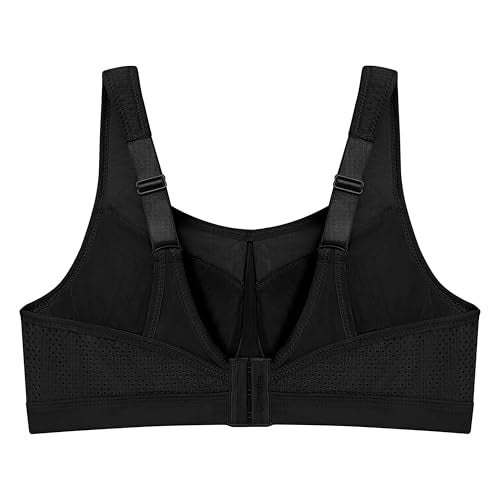 Glamorise Full Figure Plus Size High Impact Wonderwire Sports Bra Underwire #9066 Black - Image 4