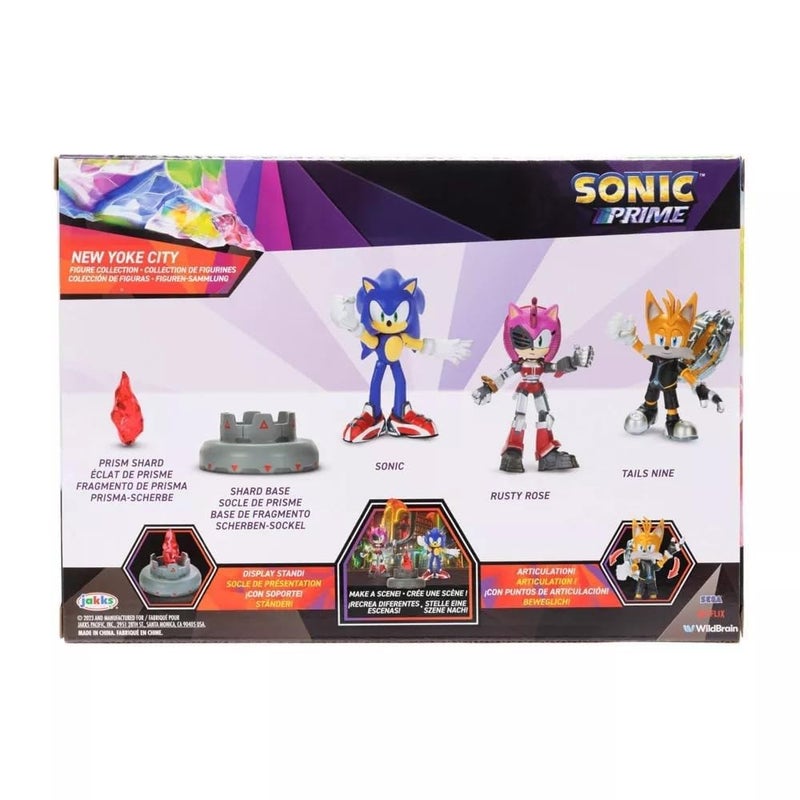 Sonic Prime 2.5" Figure Multipack with Sonic, Tails Nine & The Prism Shard with display base! - Image 2